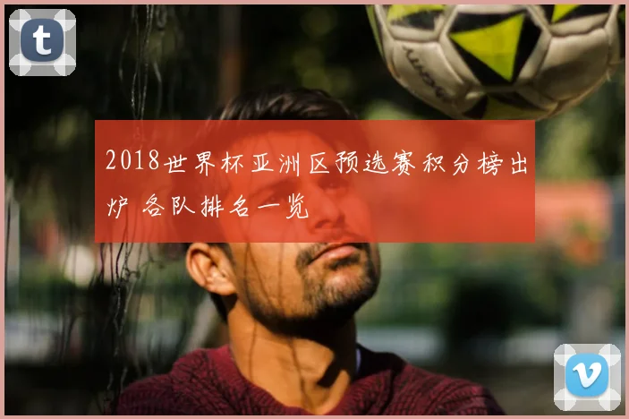 2018世界杯亚洲区预选赛积分榜出炉 各队排名一览